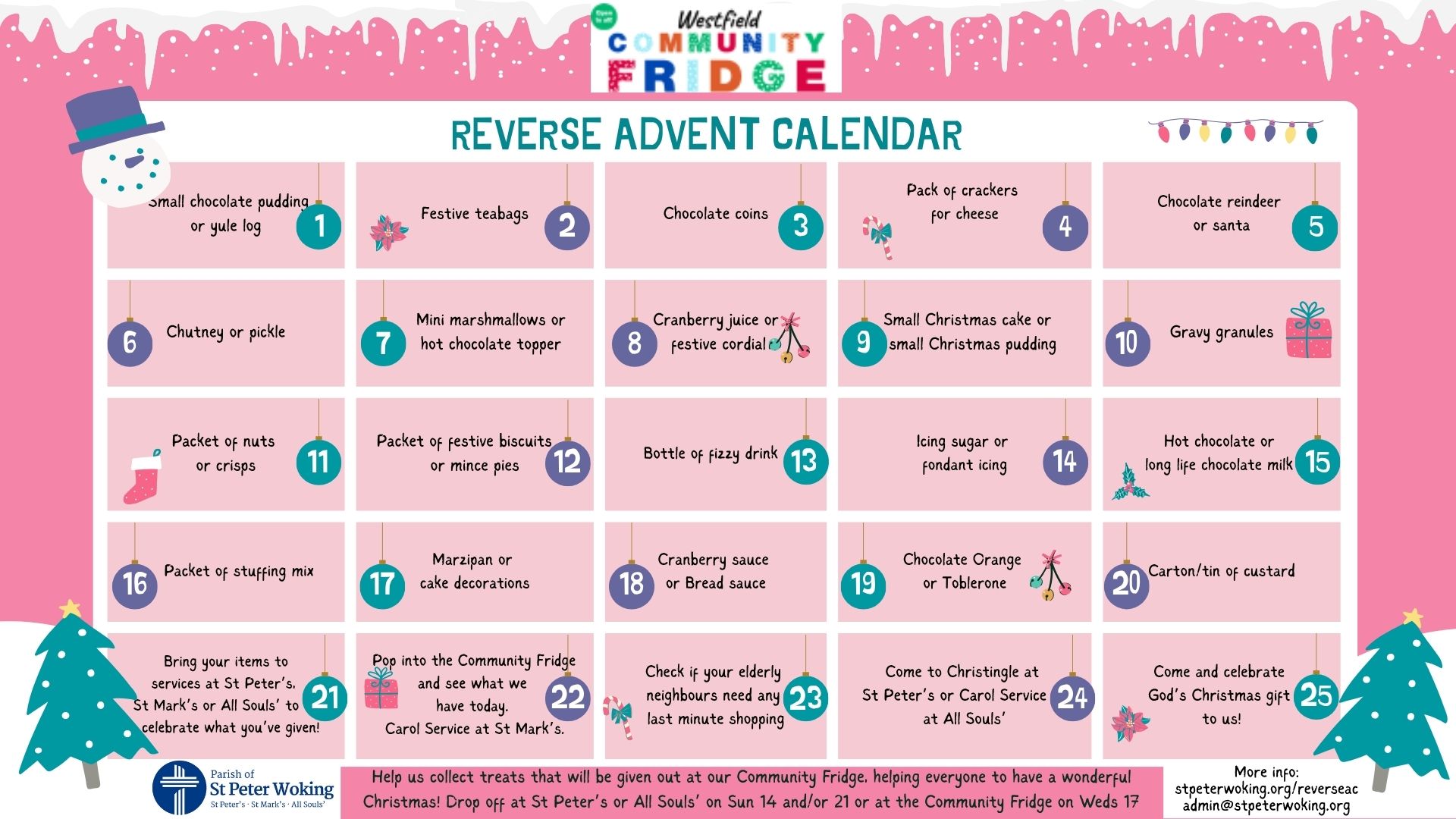 Reverse Advent  Calendar